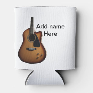 Enfriador De Latas Añadir el nombre texto guitarra acústica marrón ed