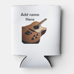 Enfriador De Latas Añadir el nombre texto guitarra acústica marrón ed