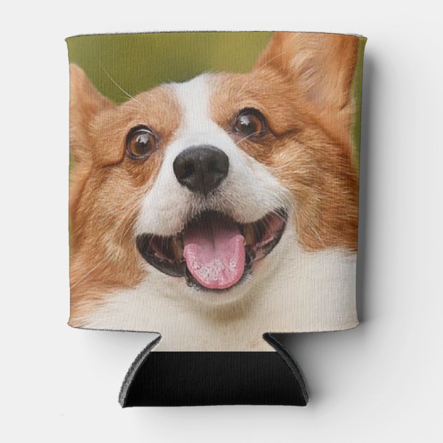 Enfriador De Latas Añadir foto de perro personalizada (Anverso)