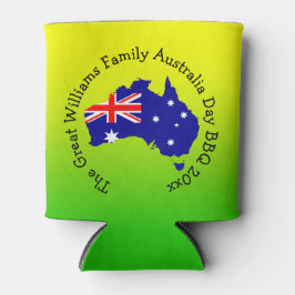 Enfriador De Latas Añadir nombre año Australia Día BBQ Stubby Holder
