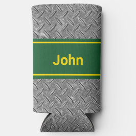 Enfriador De Latas Añadir nombre verde e imagen Metalizado