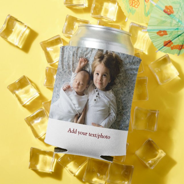 ENFRIADOR DE LATAS AÑADIR SUS NAVIDADES DE TEXTO DE FOTO (Verano in situ)