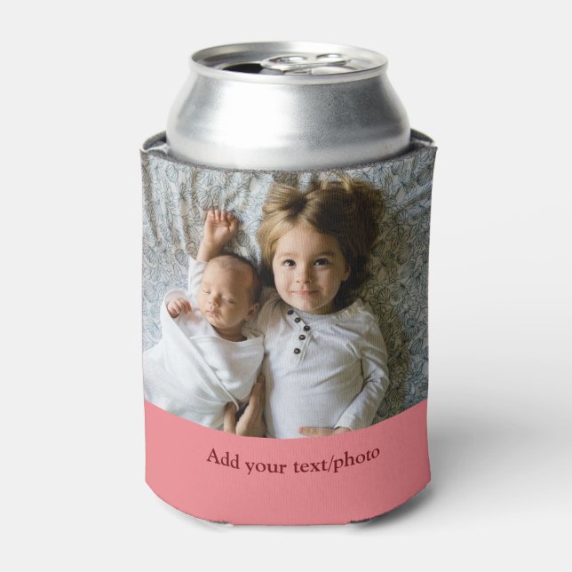 ENFRIADOR DE LATAS AÑADIR SUS NAVIDADES DE TEXTO DE FOTO (Lata Anverso)