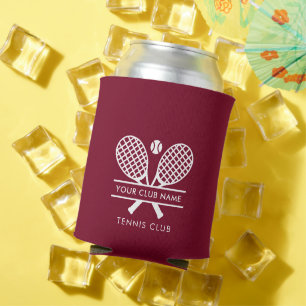 Enfriador De Latas Añadir tu nombre de club de tenis equipo de Borgoñ