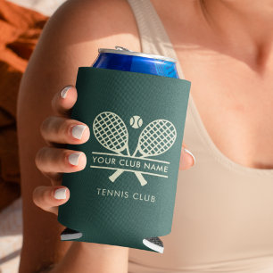 Enfriador De Latas Añadir tu nombre de club Tennis Team Swag Green Pe