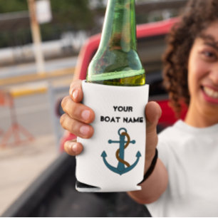 Enfriador De Latas Anchor Lake Sea Nautical Your Bote Name
