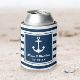 Enfriador De Latas Ancla de boda de raya náutica marina