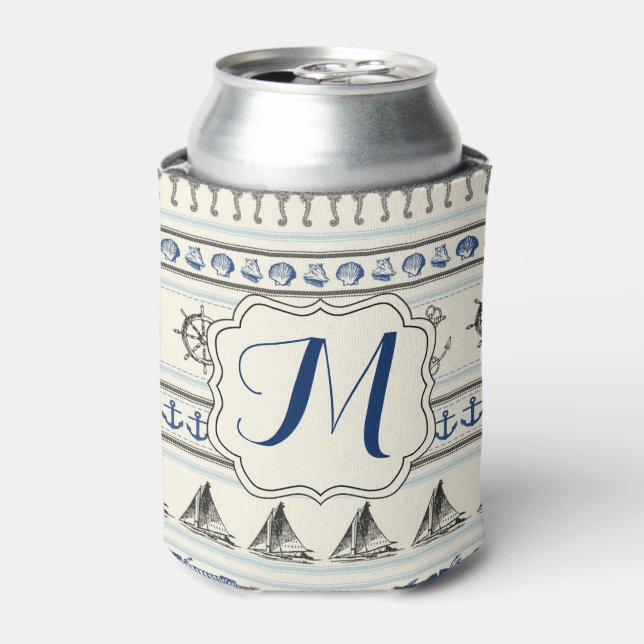 Enfriador De Latas Ancla Nautical Koozie Can Holder (Lata Anverso)