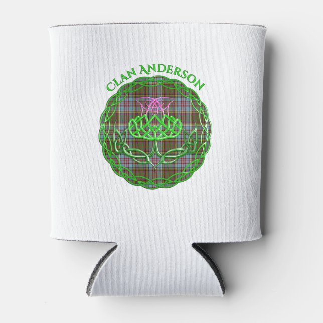 Enfriador De Latas Anderson Scottish Tartán Celtic Thistle (Anverso)