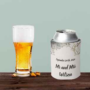 Enfriador De Latas Anillo de flores y ramas BOHO