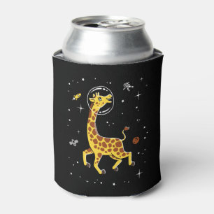 Enfriador De Latas Animales De Girafa En El Espacio