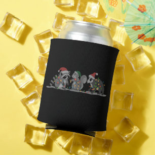 Enfriador De Latas Animales de Santa Navidad Mapache Tonto Oposum Ard
