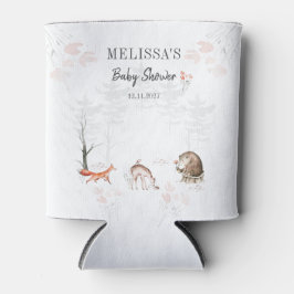Enfriador De Latas Animales Lindos del Bosque Baby Shower Selvático