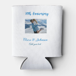 Enfriador De Latas Aniversario boda agregar nombre año imagen par de 