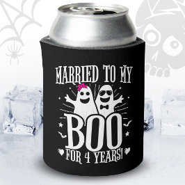 Enfriador De Latas Aniversario de bodas de octubre Divertido 4to Aniv
