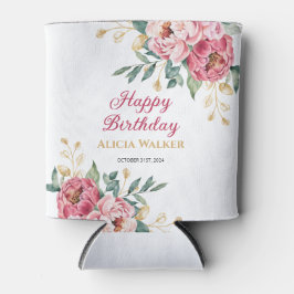 Enfriador De Latas Aniversario de la vegetación de la hoja de oro de