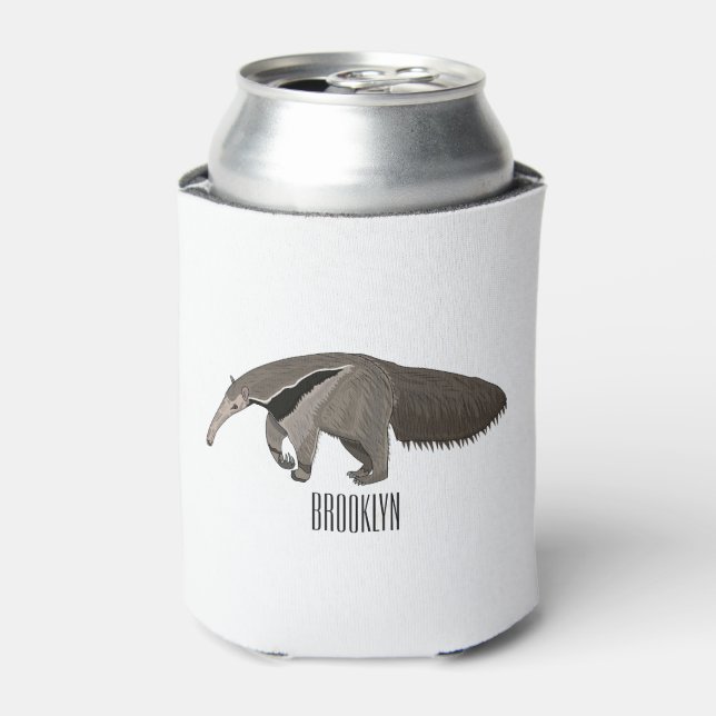 Enfriador De Latas Anteater personalizado ilustracion (Lata Anverso)