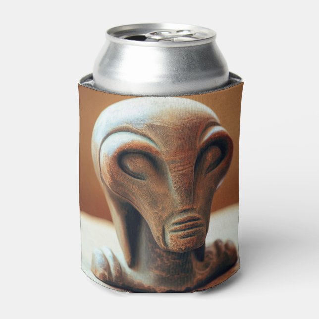 Enfriador De Latas Antigua estatua de Alien (Lata Anverso)