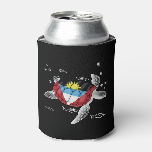 Enfriador De Latas Antigua Y Barbuda Turtle (Lata Anverso)