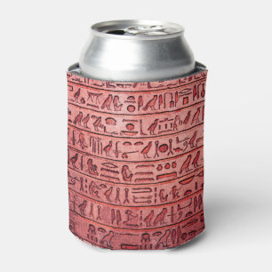 Enfriador De Latas Antiguo Refrigerador de bebidas Rojo de Jeroglífic