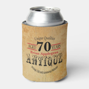 Enfriador De Latas Antiguos, Madurados y Vintage Cumpleaños 70