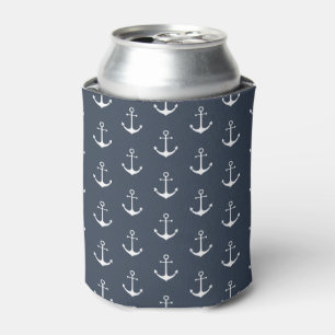 Enfriador De Latas Anuncio azul patrón blanco elegante lindo