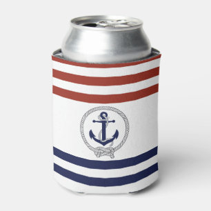 Enfriador De Latas Anuncio/cuerda de la marina náutica, banda roja/a