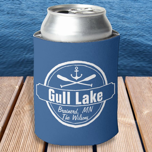 Enfriador De Latas Anuncio de Gull Lake Minnesota, pueblo de paddles  (Subido por el creador)
