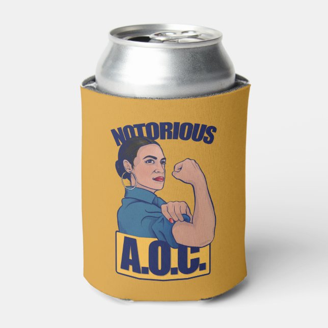 Enfriador De Latas AOC alexandria ocasio cortez retro rosie (Lata Anverso)