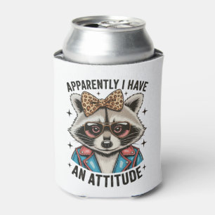 Enfriador De Latas Aparentemente Tengo Una Actitud Mapache Leopardo D