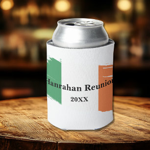 Enfriador De Latas Apellido irlandés Nombre Bandera personalizada Col