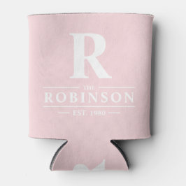 Enfriador De Latas Apellido y Inicial Susurro Rosa