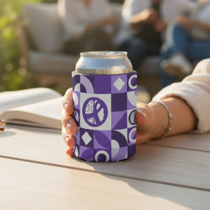 Enfriador De Latas Apoyo a la Conciencia de la Epilepsia con Listón M