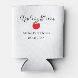 Enfriador De Latas Apple in bloom baby shower red apple name date