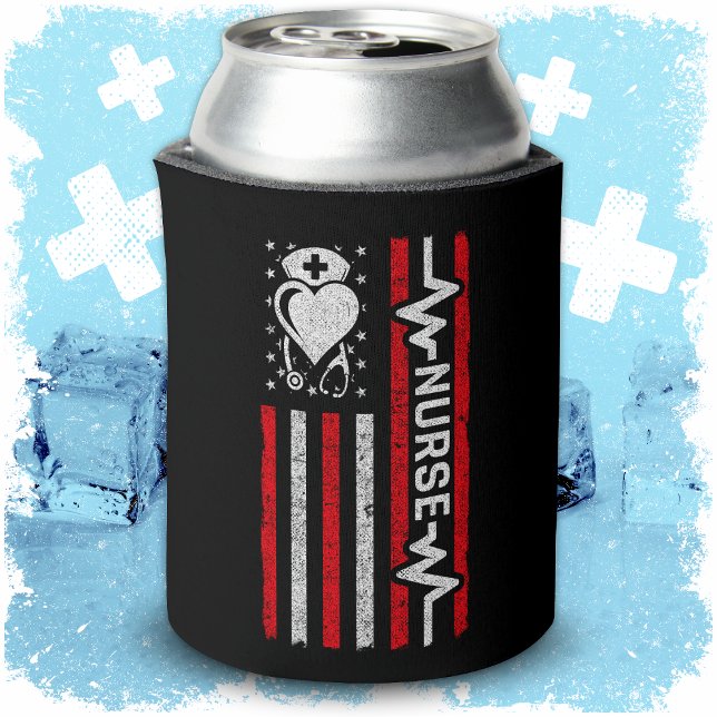 Enfriador De Latas Apreciación de enfermera Hero Heart Life Bandera A (Subido por el creador)