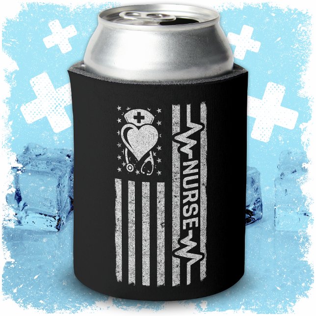 Enfriador De Latas Apreciación de enfermera Hero Heart Life Bandera A (Subido por el creador)