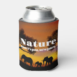 Enfriador De Latas Apreciar la naturaleza y los elefantes