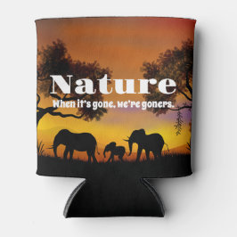 Enfriador De Latas Apreciar la naturaleza y los elefantes