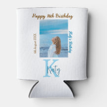 Aqua azul marrón feliz nombre de foto de 16 años