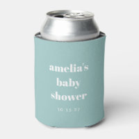 Aqua Blue Minimalista Cute Personalizado Baby Show