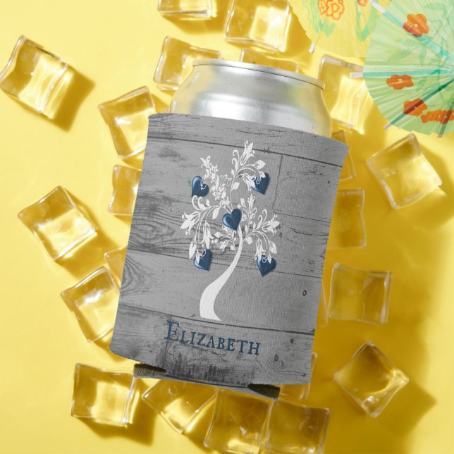 Enfriador De Latas Árbol azul del Refrigerador de bebidas personaliza (Verano in situ)