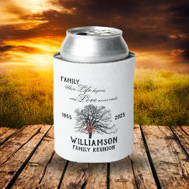 Enfriador De Latas Árbol conmemorativo de reunión familiar con cita d