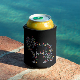 Enfriador De Latas Árbol de lobo Navidad Xmas Mascota Animal Amante d