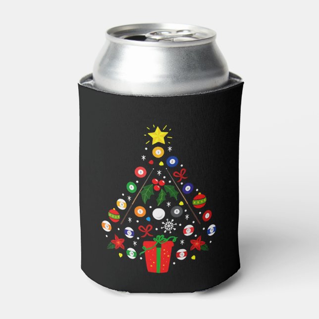 Enfriador De Latas Árbol de Navidad Billiard (Lata Anverso)