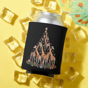Enfriador De Latas Árbol de Navidad de jirafa Santa Granja de vida si