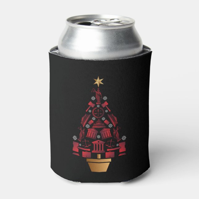 Enfriador De Latas Árbol de Navidad del abogado (Lata Anverso)