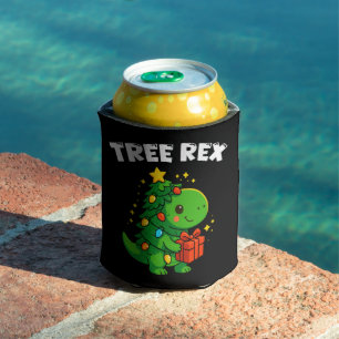 Enfriador De Latas Árbol de Navidad Dinosaurio T-Rex Dinos Lindo Fies