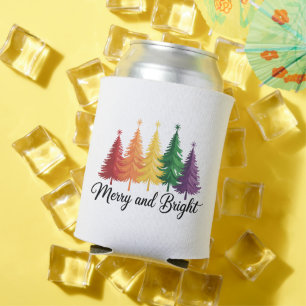Enfriador De Latas Árbol de Navidad Gay LGBTQ Alegre y Brillante Arco