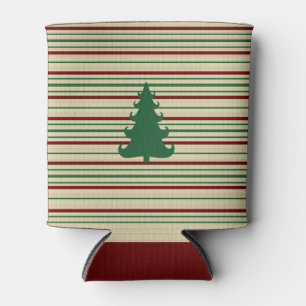 Enfriador De Latas Árbol de Navidad rayado