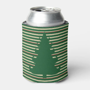 Enfriador De Latas Árbol de Navidad rayado